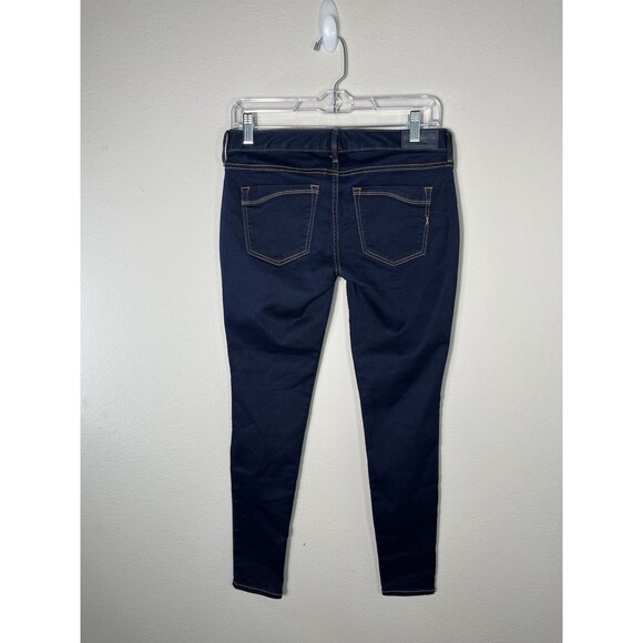 Express Skinny Jeans Denim Cotton Blue Women's Size 4R Low Rise Dark Wash - Picture 2 of 12